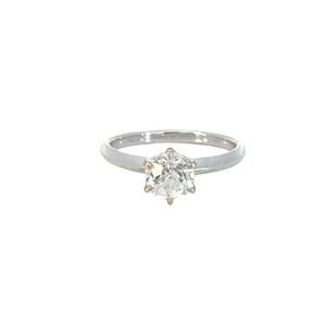 Old European Diamond Solitaire Ring in 18ct White Gold - 0.98 carats