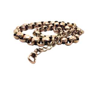 Jewellery Necklaces: Antique Faceted Rose Gold Belcher Chain