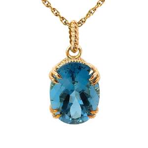 Oval London Blue Topaz Pendant