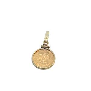Jewellery Pendants: Mexican 1945 Gold Coin Pendant - 22ct Yellow Gold