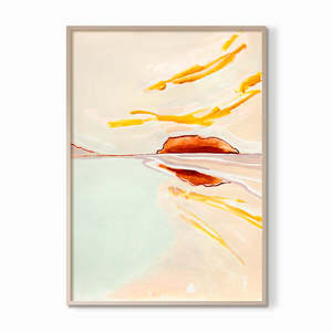 Prints: Whangamata Glow Art Print A4