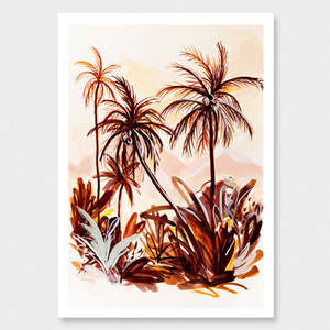 Prints: Palm Tree Love Art Print A4