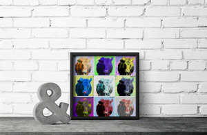Products: Cow Pop Art Print - jenny latto art