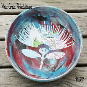 Products: Pohutukawa Mixed Media Art. - Jenny Latto