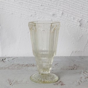 Vintage 1930s Hexagonal Glass Vase Art Deco