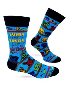 Every Move You Make, Every Bite You... ~ Men's Crew Socks by FabDaz