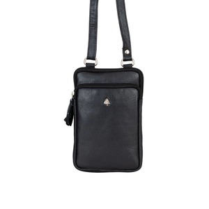 Leather Bags And Wallets: Greenwood Leather Gail Compact Crossbody Bag ~ Black