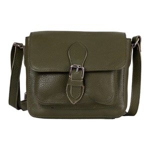 Greenwood Leather Julie Crossbody Satchel Bag ~ Olive Green