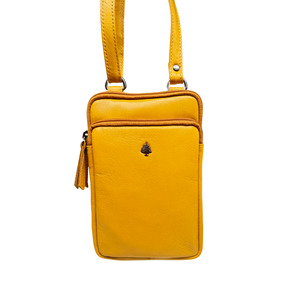 Greenwood Leather Gail Compact Crossbody Bag ~ Yellow