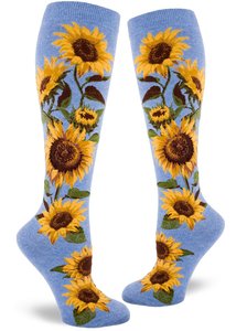 Sunflower ~ Heather Cornflower - Knee Highs by Modsocks