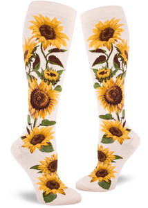 Sunflower ~ Heather Cream - Knee Highs by Modsocks