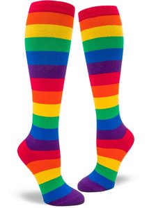 Funky Long Socks For The Ladies: Classic Rainbow Stripe - Knee Highs by Modsocks