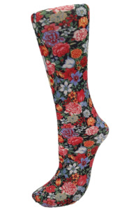 Celeste Stein ~ COMPRESSION Socks ~ Flowers by Night