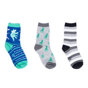 Arch-eology Kids Glow In The Dark Crew Socks Pack of 3  ~ Sock it to Me ~ Two Sizes