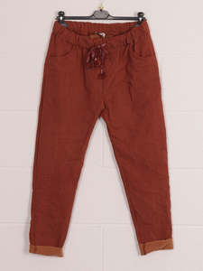Italian Made Magic Pants ~ Rust