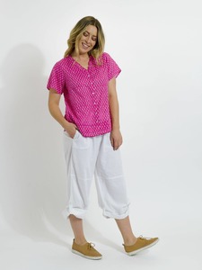 Italian Made Tops: Mozaic Capricorn Top Lizzy ~ Pink ~ Sz XS-XXL