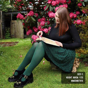 SNAG Opaque 80 Den Tights ~ Hit The Bottle Green