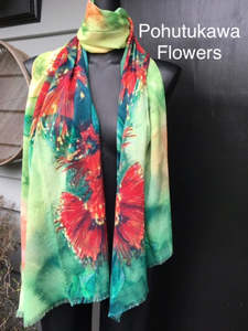 Pohutakawa Cotton/Modal Designer Scarf