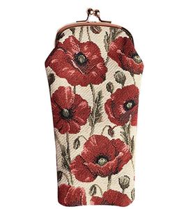 Tapestry Reading Glasses Case ~ Poppy