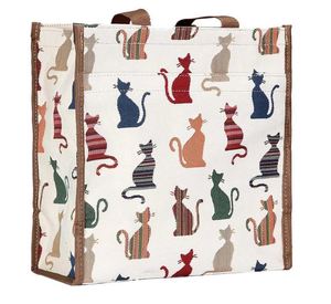 Tapestry Bags Accessories: Tapestry Shopper Bag - Cheeky Cat