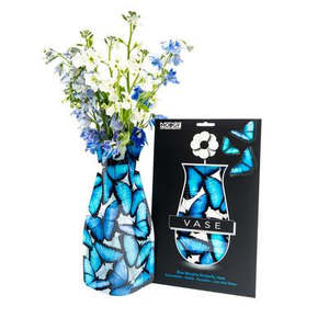 Modgy Expandable Vases Dog Bowls 1: Modgy Vase ~ Blue Morpho