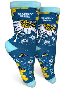 Busy Bee ~ Women's Crew Socks by Groovy Things