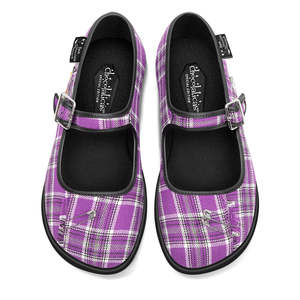 Hot Chocolate Design All Flats: HCD Mary Janes ~ Purple Tartan