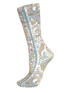 Celeste Stein Couture Trouser Socks: Celeste Stein - Versace White