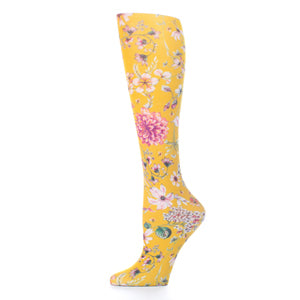 Celeste Stein Couture Trouser Socks: Celeste Stein - Prairie Flowers Gold