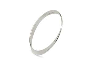 Daughters And Grand Daughters: Möbius Twist Bangle, Sterling Silver