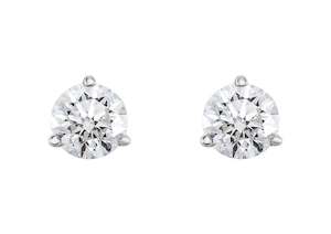 Daughters And Grand Daughters: Three Prong Diamond Studs, Platinum