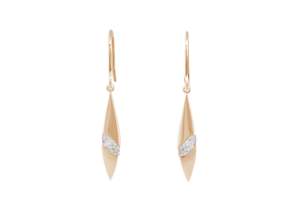 Bling It On: JW738 Marquise Diamond Earrings, Red Gold