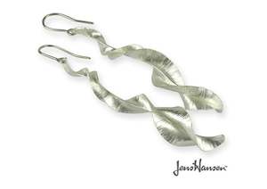 Leaf: WII Spring Leaf Earrings, Pure Silver