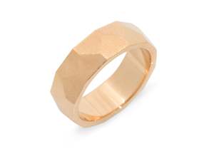 Faceted Wide Band, Red Gold