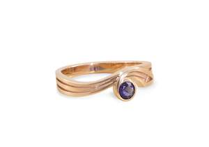 Iolite Woodland Ring, Red Gold