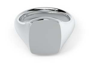 Tempting The Tough Guys: Quadrant Signet Ring, Sterling Silver