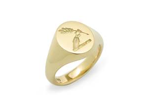 Fine Jewellery: Custom Family Crest Signet Ring, Yellow Gold