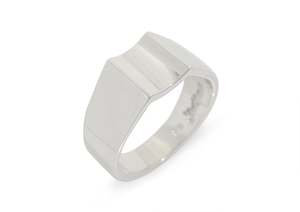 Silver Rings: JW340 Concave Ring, Sterling Silver