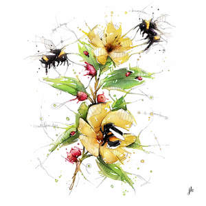 All: Bumble Bees Canvas Print