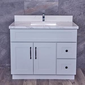 Products: Light Grey Freestanding Vanity 1000mm - Solid Wood (NEW) - Jerry Kitchen & Bath