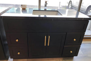 Products: Freestanding Vanity 1200mm Black (Solid Wood) - Jerry Kitchen & Bath