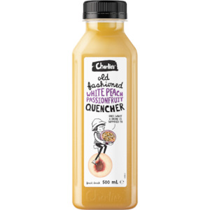 Cold Drinks: Charlie's Old Fashioned White Peach Passionfruit Quencher - 500mL