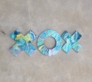 Products: X O X Triptych - Oceans - LAST ONE - ON SALE RIGHT NOW 50% OFF - Jessie Christieson Art