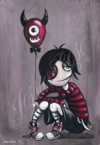 Signed Prints: 'Monster Balloon' - Boy Black signed print