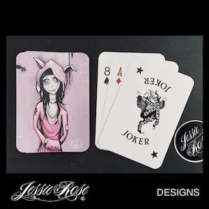 Playing Cards: 'Be Free' Girl Playing Cards