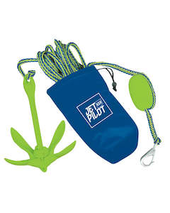 Jetpilot Misc Water Accessories: JP COMPLETE FOLDING ANCHOR - Blue/LIme