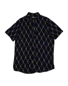 Jetpilot Mens Shirts: JETPILOT ROPE MENS S/S SHIRT - NAVY