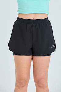 Jetpilot Womens All: Jetpilot Corp Ladies Elastic Waist Rideshort - Black