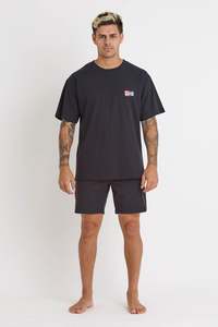Jetpilot Mens Tees: Jetpilot Vintage Badge Tee - Black