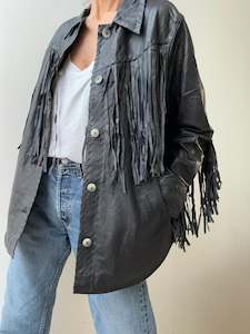Leather Jackets: Idyllwind Amburn Leather Fringe Shacket